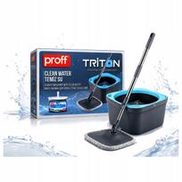 Grindų plovimo rinkinys PROFF Triton su kibiru ir purvino vandens atskyrimu