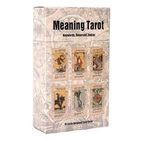 78pcs Meaning Tarot Cards Family Party Supplies Future Telling Game Play Cards Reversed Zodiac Tarot Oracle Cards for Beginners geltona