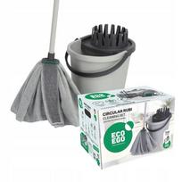 Grindų plovimo rinkinys su kibiru ir šluoste ECO EGO RUBI