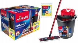 Grindų plovimo rinkinys Vileda Ultramax su kibiru, squeezer mechanizmu ir 3 šluostėmis