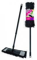 Grindų šluostė York, juoda, mikropluošto, pepitos rašto, 43 cm