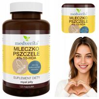 Maisto papildas Medverita bičių pienelis 4% 10-HDA, 120 kapsulių