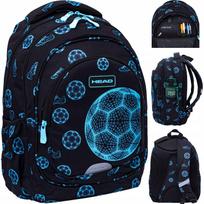 Mokyklinė kuprinė 20 l Head Football fan, 3 skyriai, AB330, 1–3 klasių berniukui