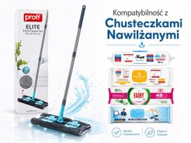 Mikropluošto grindų šluostė PROFF ELITE su spaustuku, tinkama servetėlėms