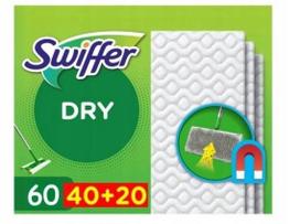 Sausos grindų šluostės Swiffer, 60 vnt.