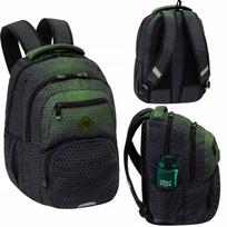 Mokyklinė kuprinė AstraBag, 27 l, kelių skyrių, Hexagon Green Ombre