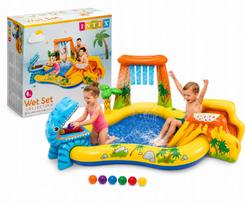 Pripučiamas vaikų baseino čiuožykla INTEX, dinozauro formos, didelė