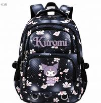 Mokyklinė kuprinė KUROMI, juoda, talpi, mergaitėms