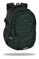 Daugiaskilčių skyrių mokyklinė kuprinė CoolPack, juoda/žalia