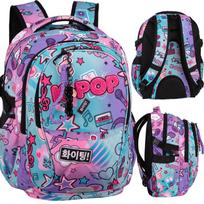 Mokyklinė kuprinė DUO K-POP Rainbow, 17" nešiojamam kompiuteriui, Coolpack F098037