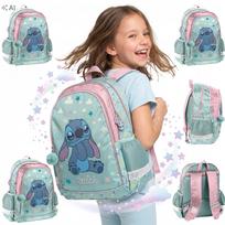 Mokyklinė kuprinė mergaitėms PASO Lilo and Stitch, mėlyna, 22 l