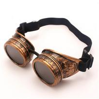 Vyriški akiniai nuo saulės Madingi steampunk akiniai apvalūs dideli akiniai suvirinimo punk akiniai Cosplay prekės ženklo dizaineris spalvos lęšių gaubtai black