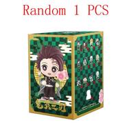 Demon Slayer Tanjiro Kamado Nezuko Anime Cartoon Model Blind Box Creative Statue Model Ornament Surprise Present Box blue