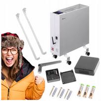 Elektrinis šildytuvas NOGEN 1000W, mobilus, energiją taupantis, patalpoms iki 18 m²
