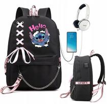 Mokyklinė kuprinė CITY SATCHEL su USB jungtimi, Stitch (D055)