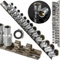 Rinkinys: 1/4" ilginamų galvučių rinkinys SPLINE, 4–14 mm, 13 dalių