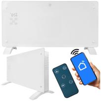 Elektrinis konvektorinis šildytuvas su stiklo priekine dalimi, termostatu, LED ekranu ir WiFi