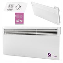 Elektrinis konvektorinis šildytuvas 2500W su LED ekranu, WiFi ir termostatu, montuojamas ant sienos