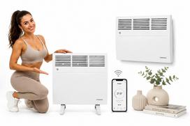 Vonios konvektorinis šildytuvas 500W, WiFi, IP24, ECO+, modelis 2026, su kojelėmis