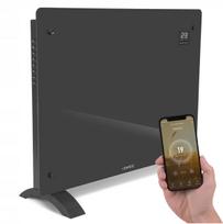 Elektrinis šildytuvas su stiklo plokšte, 1500 W, pilkas, WiFi