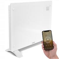 Elektrinis šildytuvas su grūdinto stiklo plokšte, 1500 W, baltas, WiFi