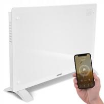 Stiklinis elektrinis šildytuvas, 2000 W, baltas, su WiFi