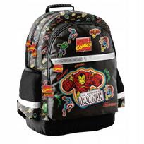 Mokyklinė kuprinė PASO Iron Man, juoda, Marvel Avengers berniukams