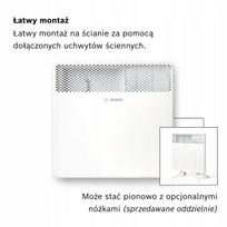 Elektrinis konvektorius Bosch Heat Convector 4000-10, 1000 W, iki 10 m², su LED ekranu, saugus vaikams