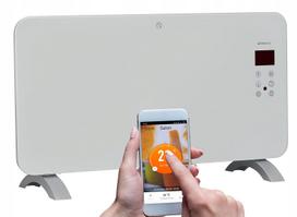 Konvekcinis elektrinis šildytuvas 1,5 kW, stiklinis, LCD ekranas, WiFi, X-Shape