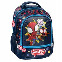 Mokyklinė kuprinė Spidey Paso berniukui, tamsiai mėlyna, 1–2 klasei, talpi