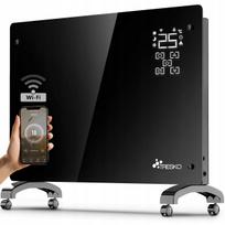Konvektorinis šildytuvas Tresko, 1500 W, juodas stiklas