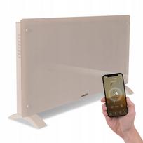 Elektrinis šildytuvas su stiklo paneliu, 2500 W, smėlio spalvos, WIFI