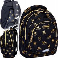 Mokyklinė kuprinė HEAD GOLDEN FRENCHIE, 1 klasei, 3 skyrių, su ERGOBACK sistema