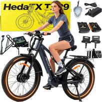 Elektrinis dviratis HedaTX TX29, 2 varikliai, 2000W, 48V, 19,2Ah, iki 45 km/h, 60 km, 27,5