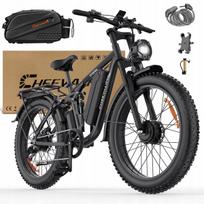 Elektrinis dviratis CHEEVALRY, 2000W, 23Ah, 52 km/val., 26" storos padangos, dviejų variklių