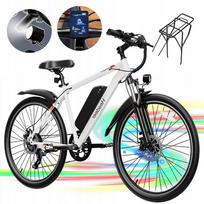 Elektrinis dviratis HEADEER 500W 48V 13,5Ah, baltas, 26" ratai, iki 80 km, 35 km/h