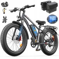 Elektrinis dviratis ZAZAWORK, 1500W, 48V 20Ah, 50 km/h, 120 km, 26", Shimano, su krepšiu
