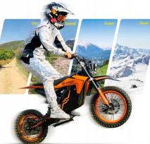 Elektrinis motociklas HillMiles, 3000W, 48V, 25Ah, 60 km/val., Bluetooth