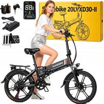 Sulankstomas elektrinis dviratis SAMEBIKE 20LVXD30-II, 48V, 80 km, 20", Shimano 7 pavaros