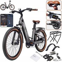 Elektrinis dviratis MIHOGO Air 900W 48V 19,2Ah, 26", iki 40 km/val., su programėle
