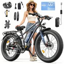 Elektrinis dviratis ZAZAWORK CF26, 1500W, 20Ah, 50 km/h, 120 km, 26" platūs ratai