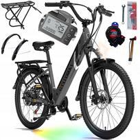 Elektrinis dviratis LANKELEISI ES500 PRO, 750W, 35 km/val., 130 km, 24", 48V