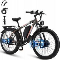 Elektrinis dviratis KAIJIELAISI V3, 3000W, 48V 23Ah, 26", 55 km/h, iki 100 km, 21 pavara