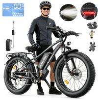 Elektrinis dviratis 1500W 48V 20Ah, iki 120 km, 26" bekelės, suaugusiems