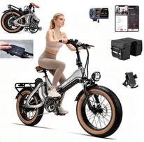 Sulankstomas elektrinis dviratis MIHOGO ONE, 1000W, 45 km/h, 270 km, 28,8 Ah, 48V, su programėle