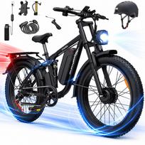 Elektrinis dviratis ZAZAWORK, 2000W, 48V 23Ah, 53 km/h, 26", Shimano 7 pavaros