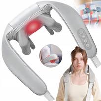 Pečių ir kaklo masažuoklis su šildymu, 2000 mAh, Shiatsu, 3 intensyvumai