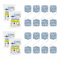 Medicininiai TENS geliniai elektrodai, saviklijuojami, 5x5 cm, 16 vnt., PIN, PREMIUM rinkinys