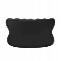 Juodas ergonomiškas gua sha masažuoklis iš jaučio rago