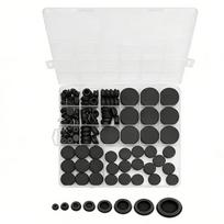 Set of 125pcs Hole Cover Plugs Silicone Grommets 7Sizes Elastic and Toughness for 5mm-25mm Round Holes Easy Press Fit 1